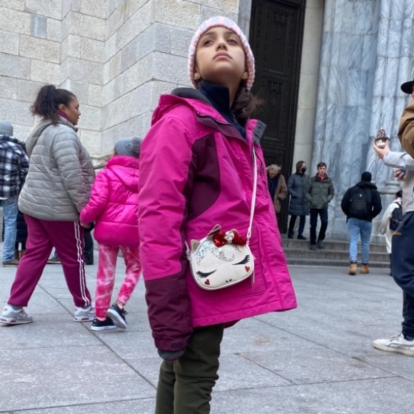 Lands' End Insulated Pink and Burgundy Puffer Jacket - Picture 6 of 12